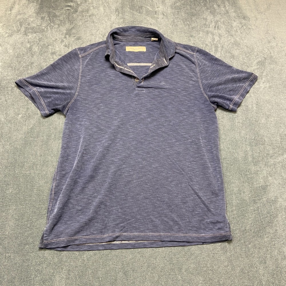 Tommy Bahama Polo Shirt Mens Small Blue Collared Performance Golf Sportswear
